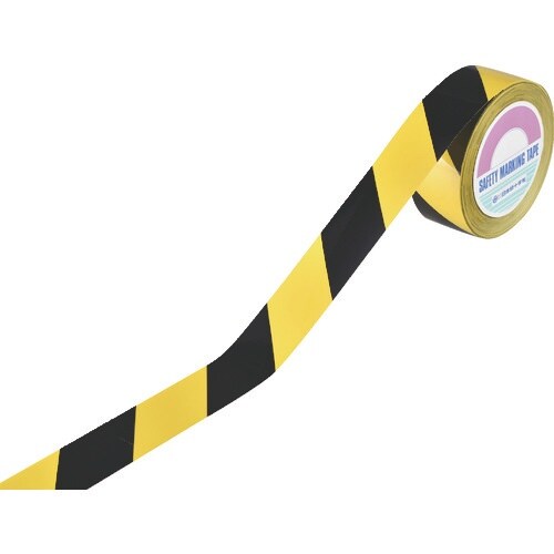 緑十字 ガードテープ(ラインテープ) 黄/黒 再剥