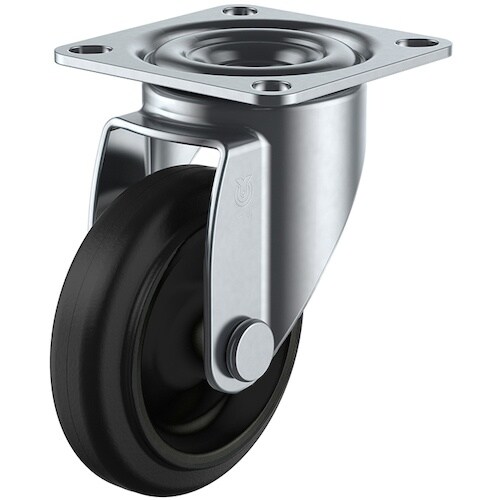 ユーエイ プレート式 自在 キャスター ゴム 車輪