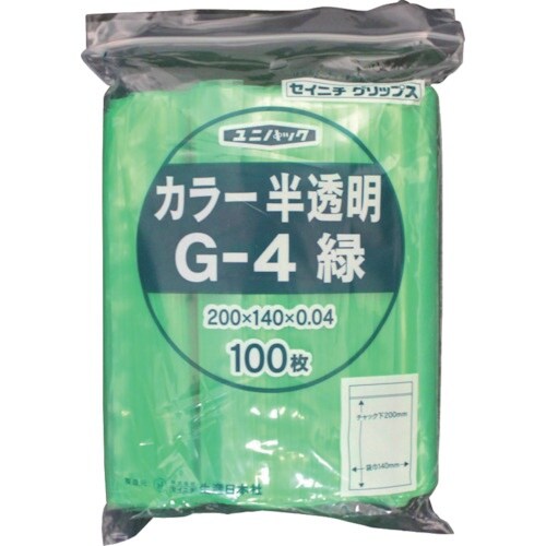 セイニチ チャック付ポリ袋 ユニパック G−4 半