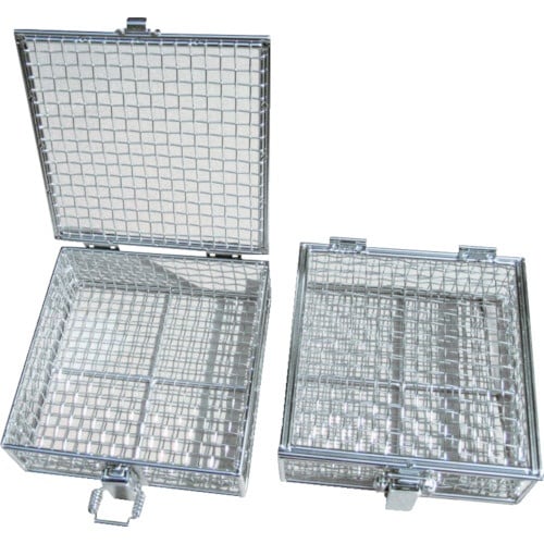 オオモリ 蝶番蓋付バスケット小 100×100×1