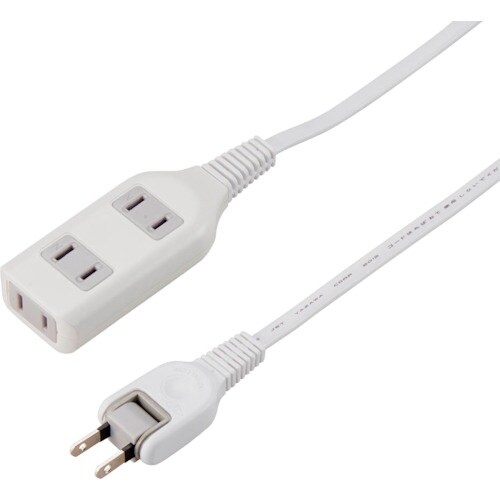 YAZAWA 耐トラ付タップ3個口5mホワイト