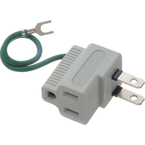 YAZAWA 3Pプラグ対応L型プラグアダプター白