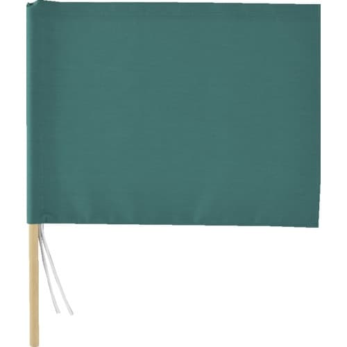 緑十字 手旗 緑 300(450)×420mm 綿
