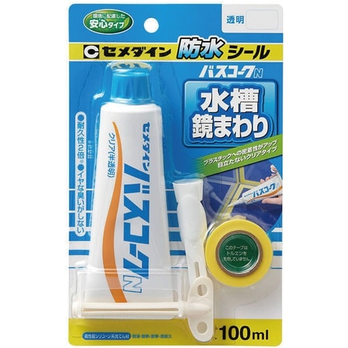 セメダイン バスコークN 透明 P100ml(防カ