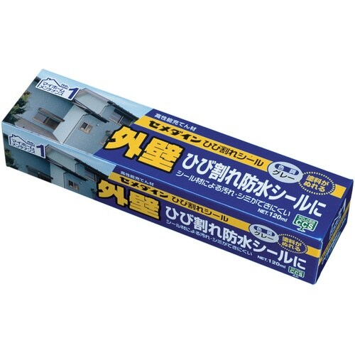 セメダイン ひび割れシール グレー 120ml(外