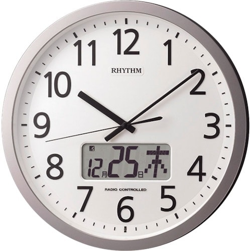 RHYTHM リズム 電波 壁掛け時計 最大24回