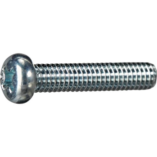 TRUSCO ナベ頭小ねじ 三価白 全ネジ M6×