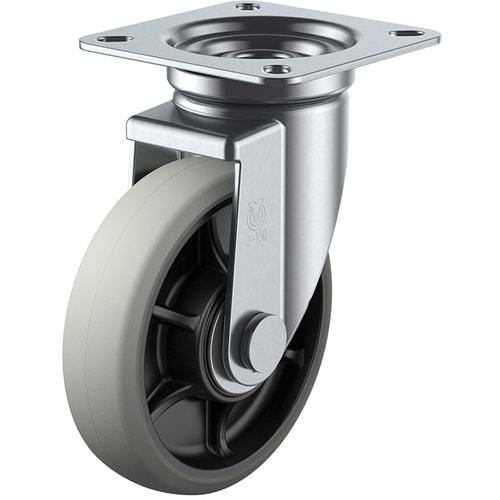 ユーエイ プレート式 自在 キャスター ウレタン