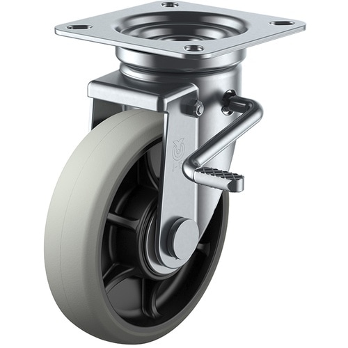 ユーエイ プレート式 自在 キャスター ウレタン