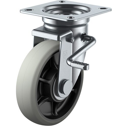 ユーエイ プレート式 自在 キャスター ウレタン