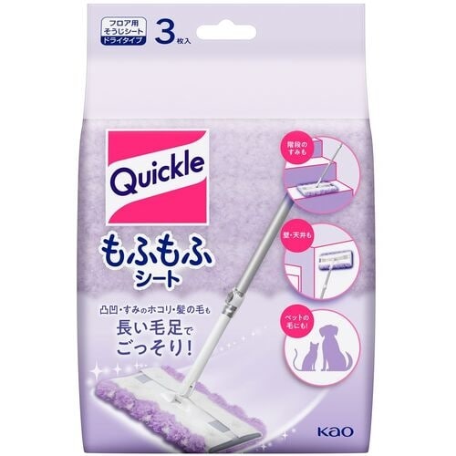Kao クイックルワイパー もふもふシート 3枚入
