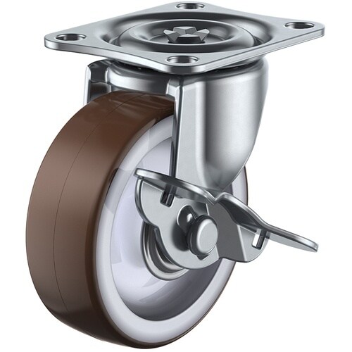 ユーエイ プレート式 自在 キャスター ウレタン