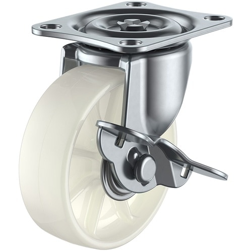 ユーエイ プレート式 自在 キャスター ナイロン