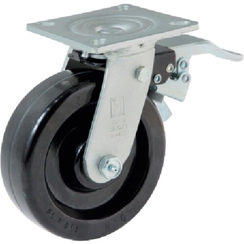 OH 24番キャスター 自在車(ブレーキ付) プラ