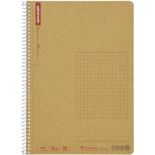 maruman A5 スパイラルノート 方眼罫40