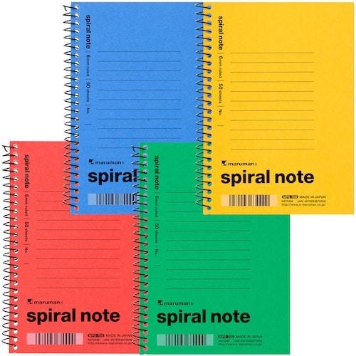 maruman A6スパイラルノート6MM横罫色込