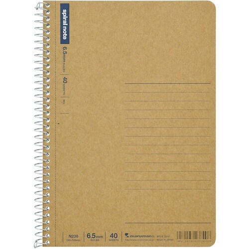 maruman B6 スパイラルノート 横罫40枚