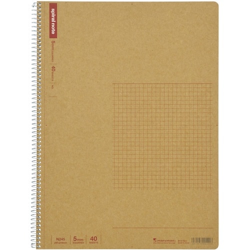 maruman A4 スパイラルノート 方眼罫40