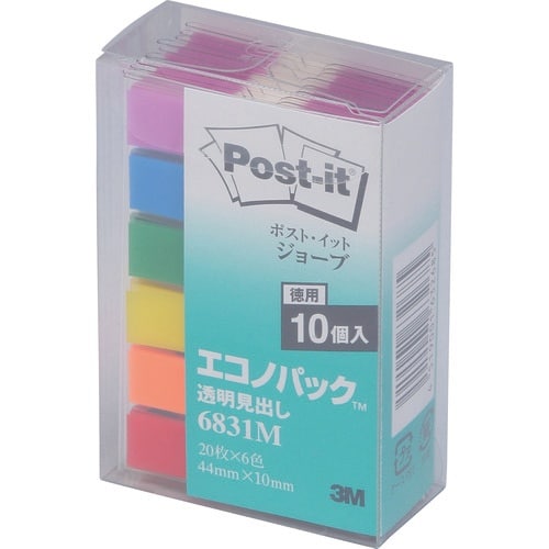 3M ポスト・イット ジョーブ透明見出し エコノパ
