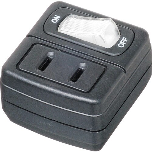 YAZAWA 省エネタップ1個口黒