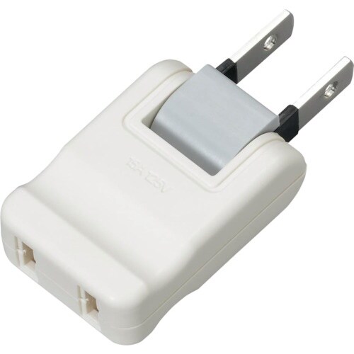 YAZAWA スイングプラグアダプターホワイト