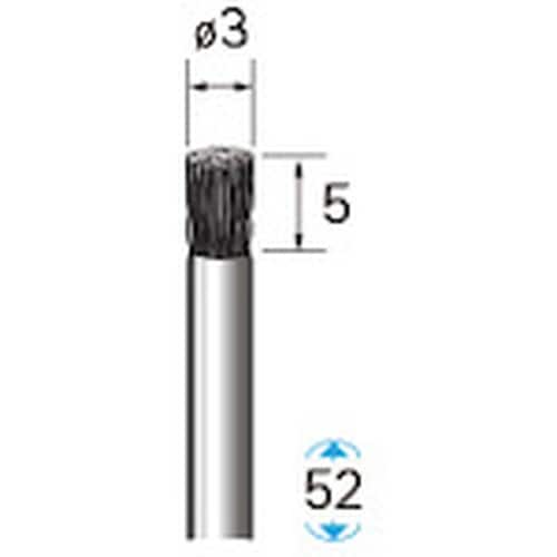 ナカニシ ステンレスブラシ エンド 5本入 φ3×