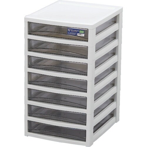 IRIS 245500 オフィスチェスト浅7段 O