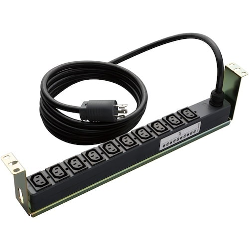 明工 19インチラック横取付用段付金具付200Vコ