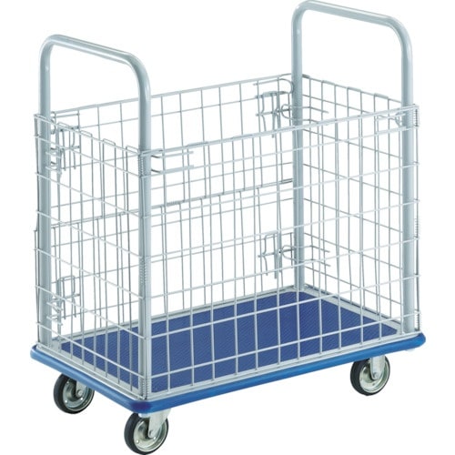 TRUSCO プレス製台車 ドンキーカート 金網付