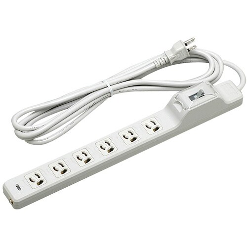 明工 15A漏電ブレーカ付OA用抜け止め接地タップ