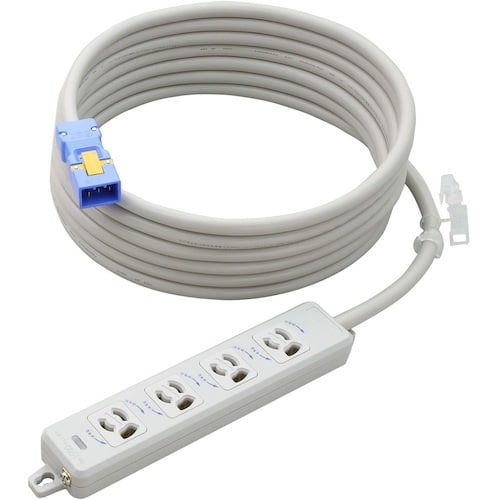 明工 横形OA用抜け止め接地タップ4コ口 ランプ、