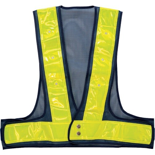 岡潮 赤色LED点滅 反射ベスト/安全ベスト 【シ