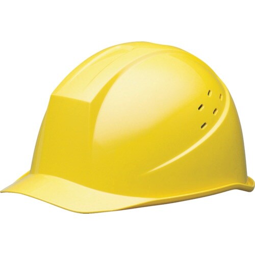 ミドリ安全 ABS製ヘルメット 通気孔付 イエロー