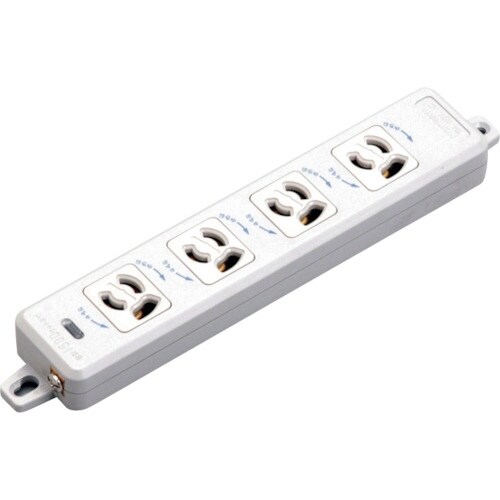 明工 OA用抜け止め接地タップ4コ口1m