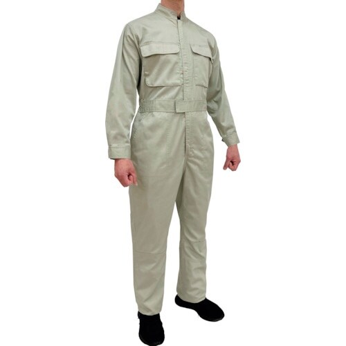 TEAGLES 綿混ツナギ モスグリーン 4L