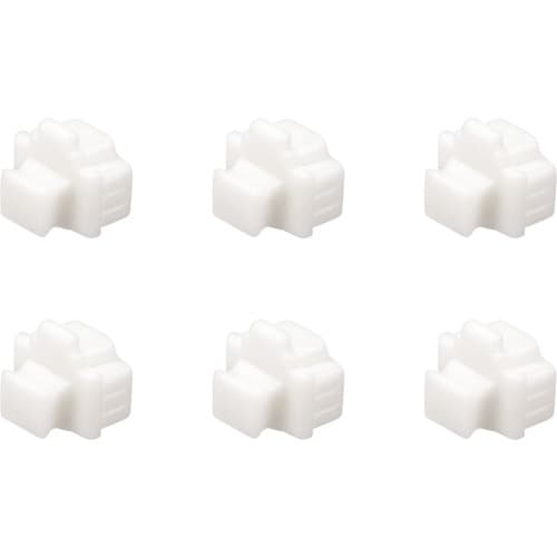 BUFFALO LANポートカバー 6個入り ホワ