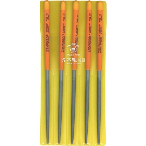 ツボサン 組ヤスリ 5本組 丸 細目