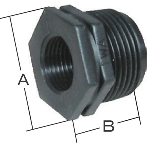 IWA 樹脂(PP)製 配管継手 ブッシング