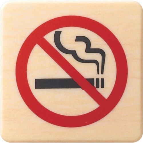 光 ドームサイン 木目 禁煙マーク