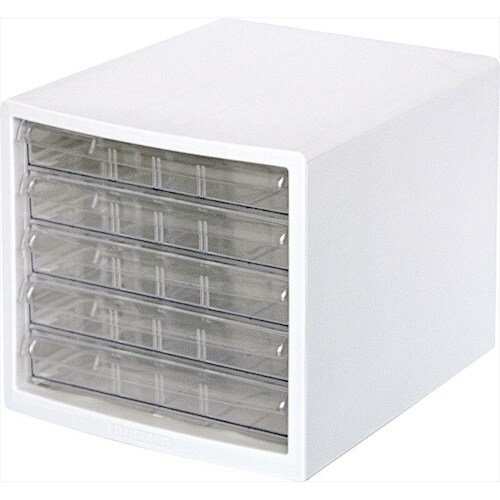 ナカバヤシ A4レターケース/仕切/浅5段/シロ