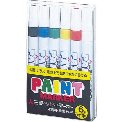 uni ペイントマーカー油性中字6色セット