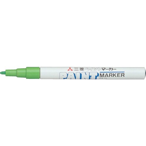 uni ペイントマーカー油性細字 黄緑