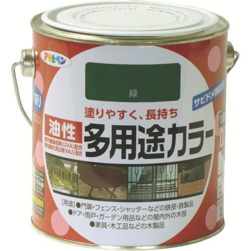 アサヒペン 油性多用途カラー 0.7L 緑