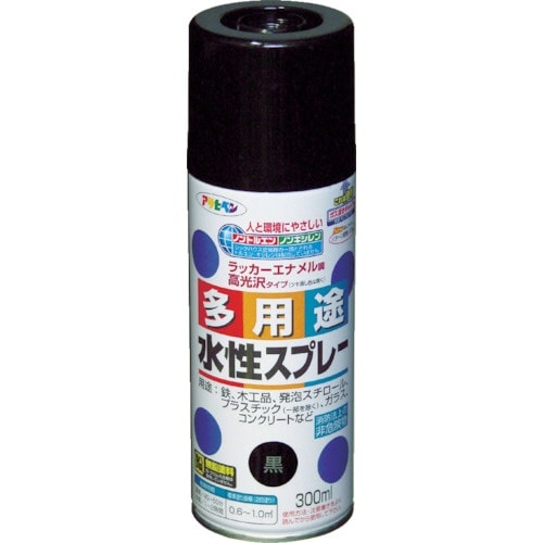 アサヒペン 水性多用途スプレー 300ML 黒