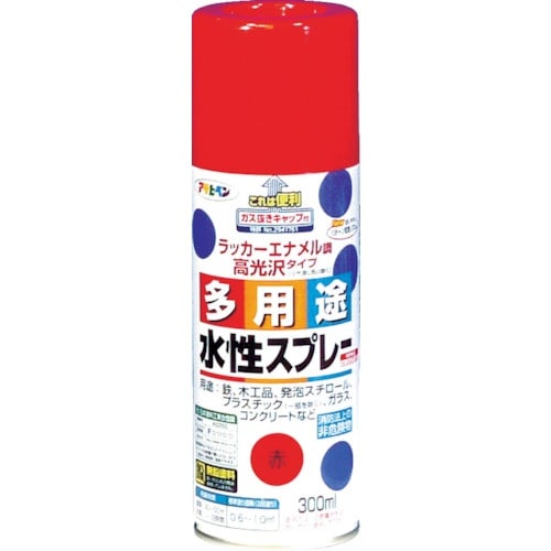 アサヒペン 水性多用途スプレー 300ML 赤