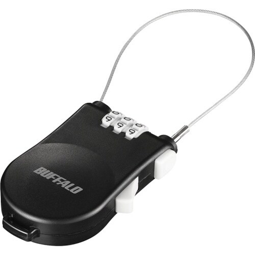BUFFALO ワイヤー巻き取り式ダイヤルロック