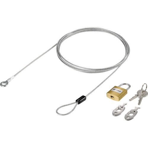 BUFFALO 南京錠04+ワイヤー付+3種キー