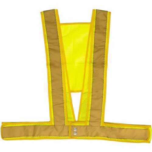 岡潮 夏用爽快フィットベスト 黄×金反射材