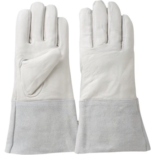 柏田 牛革クレスト床袖付手袋 30cm F