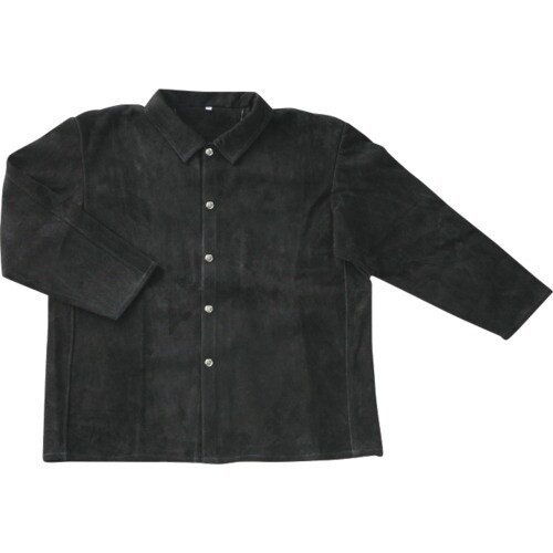 柏田 牛床革ジャンパー 黒 3L